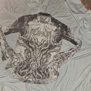 Alexander McQueen Black and White Dress Shirt